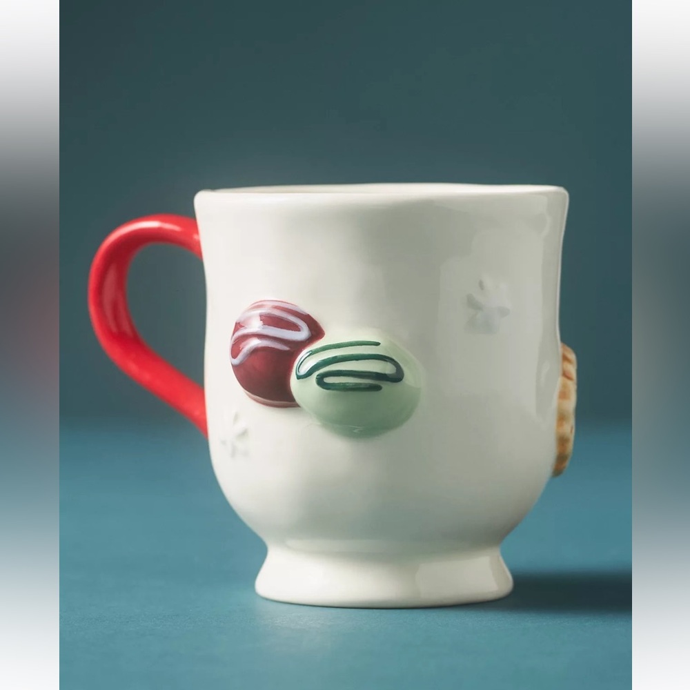 Anthropologie Holifaye Stoneware Mug - Red